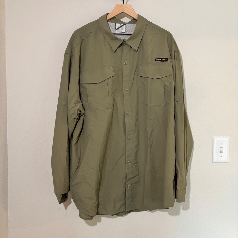 Little Donkey Andy Fishing Shirt XXXL Power Dry Olive Green Gorpcore Utility